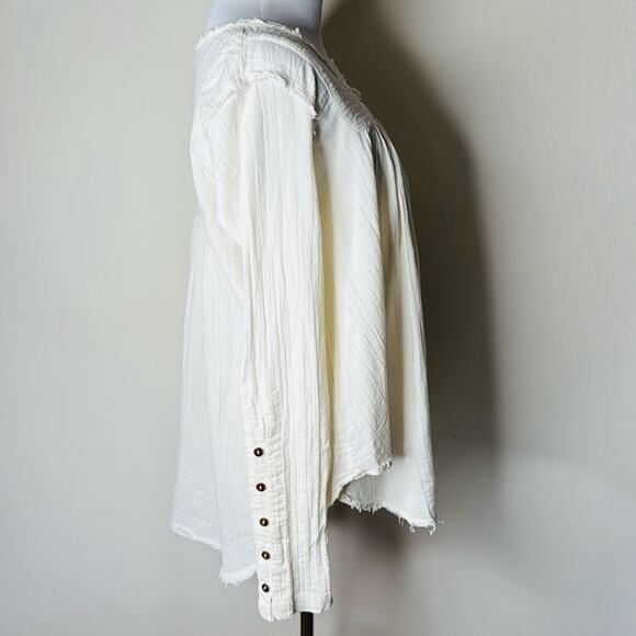 Free People Cream Sand Dune Henley - Picture 6 of 8